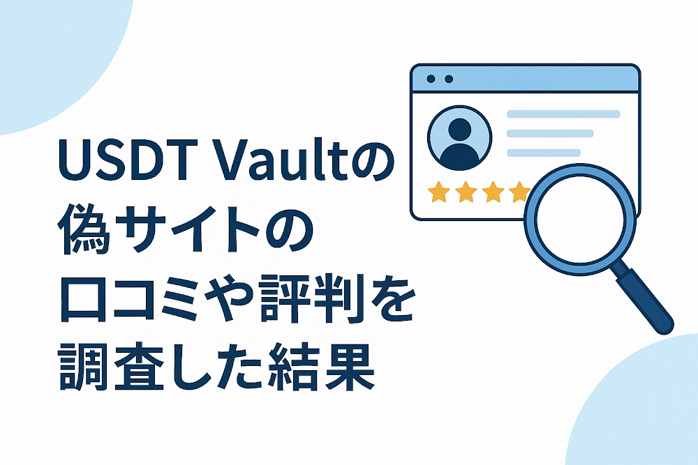 USDT Vaultの偽サイトの口コミや評判を調査した結果