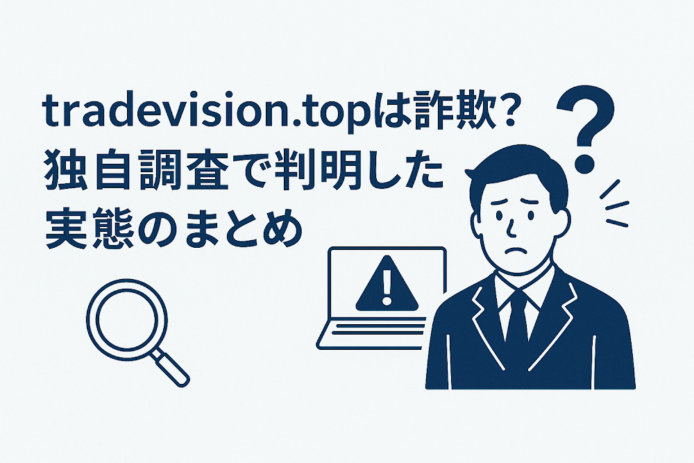 tradevision.topは詐欺?独自調査で判明した実態のまとめ