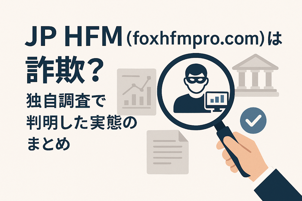 JP HFM(foxhfmpro.com)は詐欺?独自調査で判明した実態のまとめ