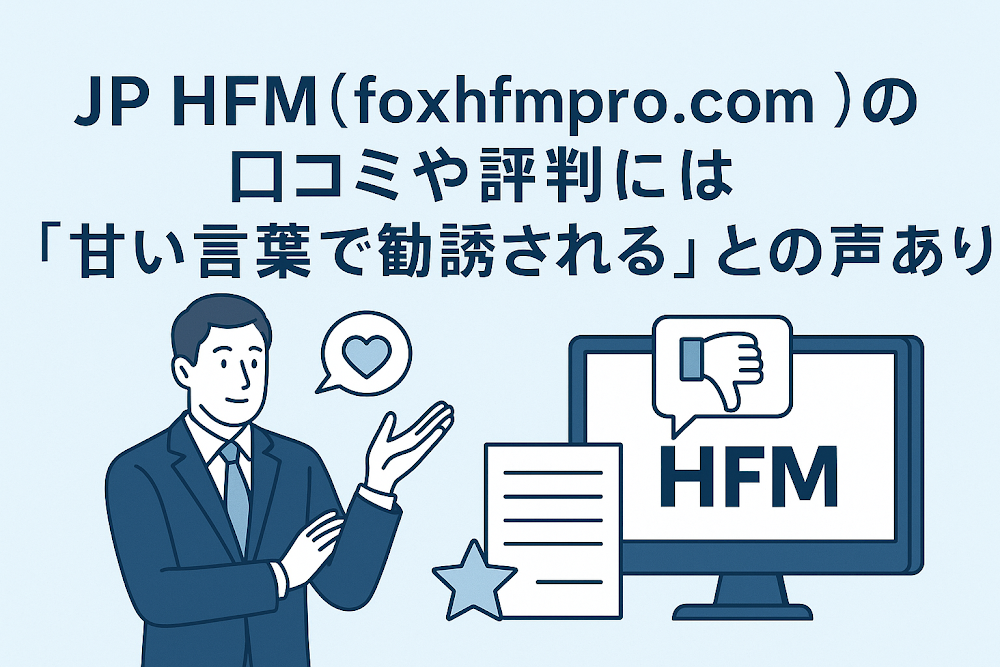 JP HFM(foxhfmpro.com)の口コミや評判には「甘い言葉で勧誘される」との声あり