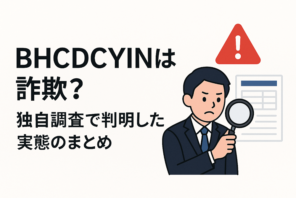 BHCDCYINは詐欺?独自調査で判明した実態のまとめ
