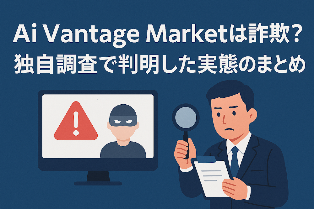 Ai Vantage Marketは詐欺？独自調査で判明した実態のまとめ