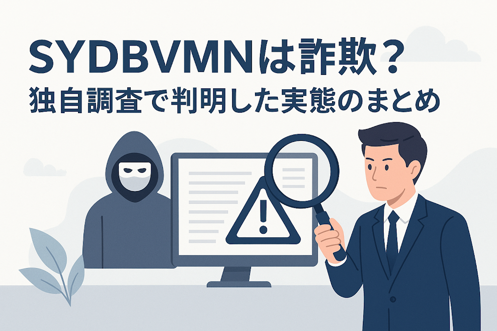 SYDBVMNは詐欺？独自調査で判明した実態のまとめ