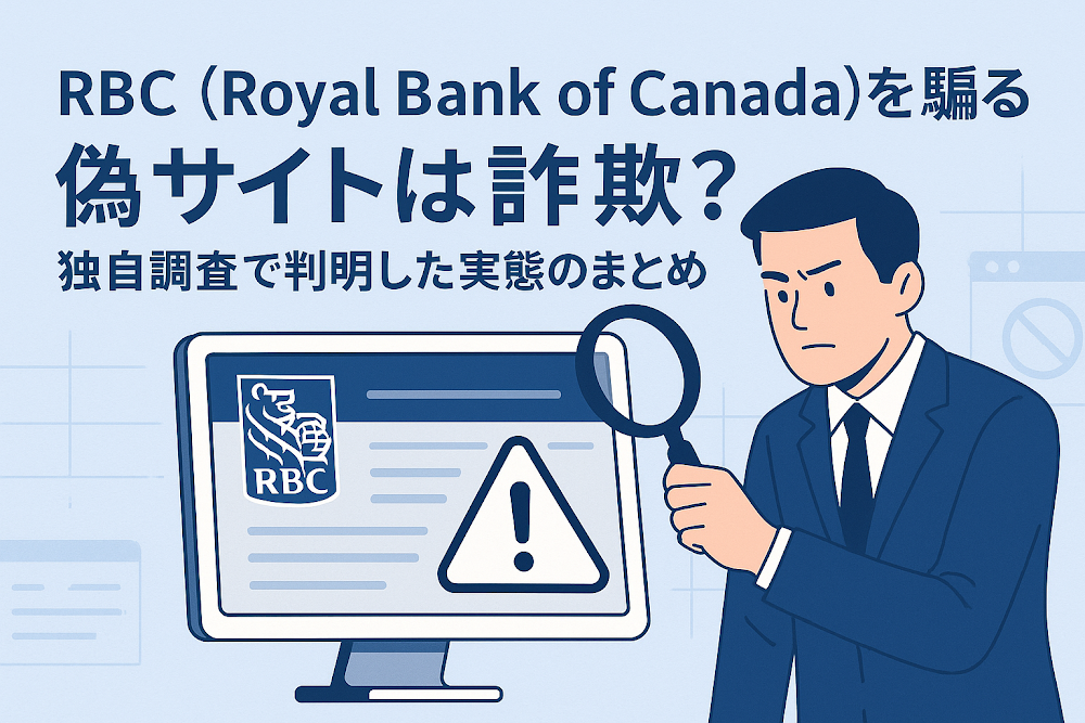 RBC(Royal Bank of Canada)を騙る偽サイトは詐欺?独自調査で判明した実態のまとめ