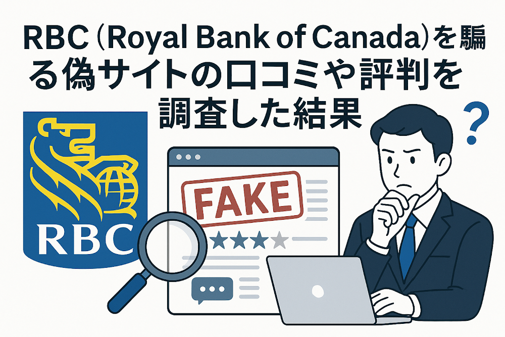 RBC(Royal Bank of Canada)を騙る偽サイトの口コミや評判を調査した結果