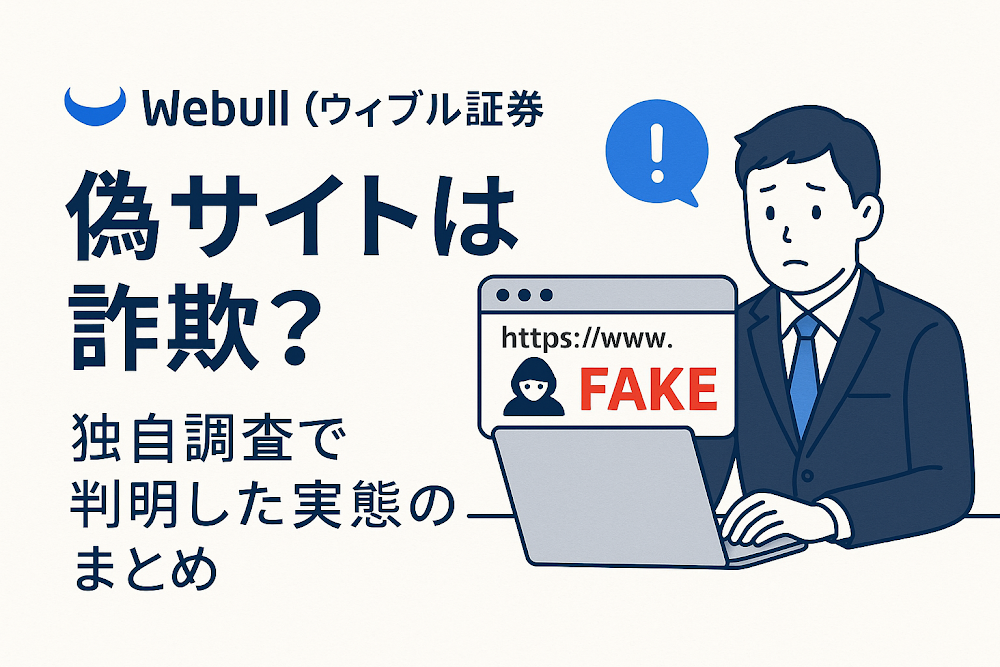 Webull(ウィブル証券)の偽サイトは詐欺?独自調査で判明した実態のまとめ
