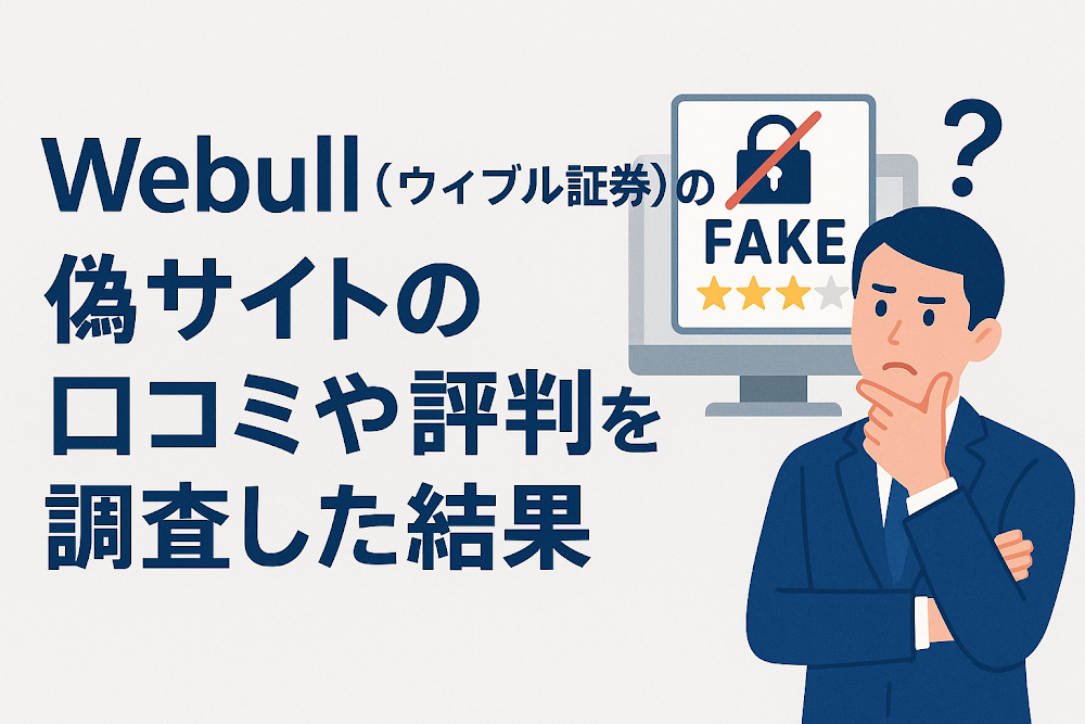 Webull(ウィブル証券)の偽サイトの口コミや評判を調査した結果
