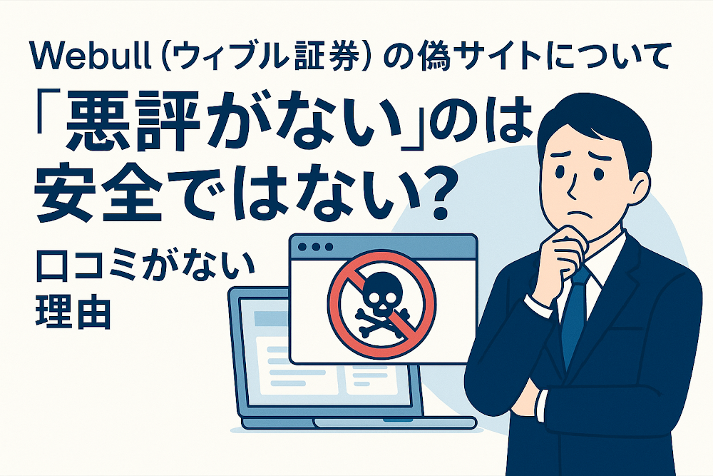 Webull(ウィブル証券)の偽サイトについて「悪評がない」のは安全ではない?口コミがない理由