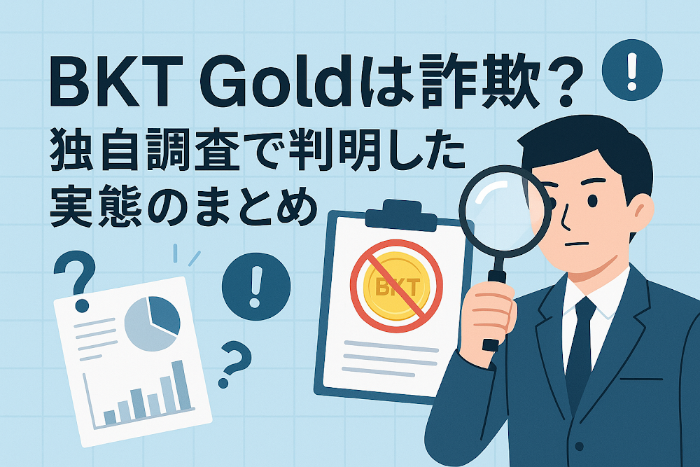 BKT Goldは詐欺?独自調査で判明した実態のまとめ