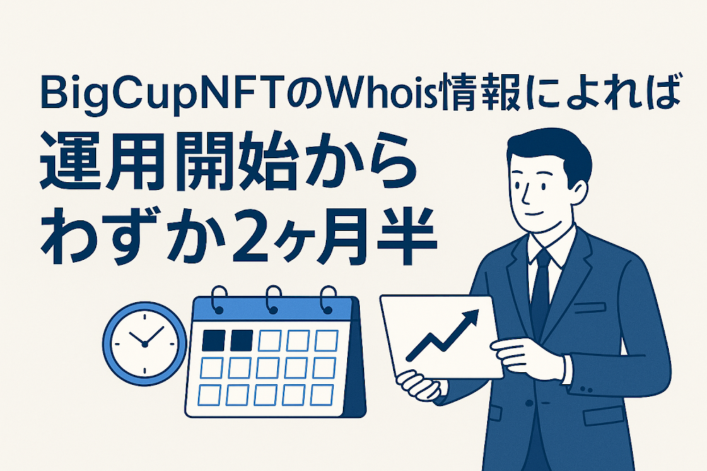 BigCupNFTのWhois情報によれば運用開始からわずか2ヶ月半