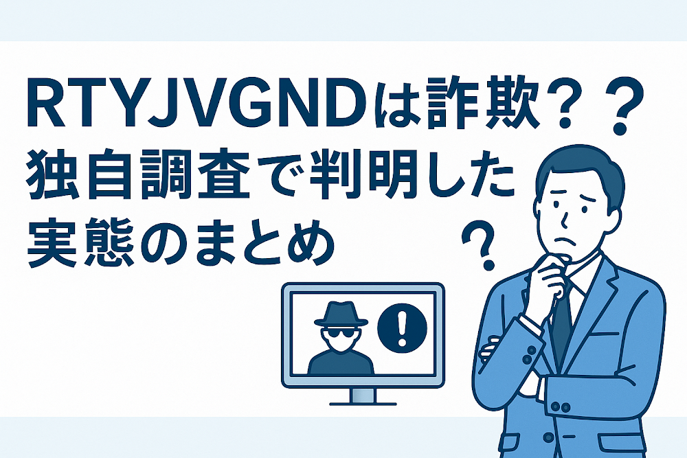 RTYJVGNDは詐欺?独自調査で判明した実態のまとめ