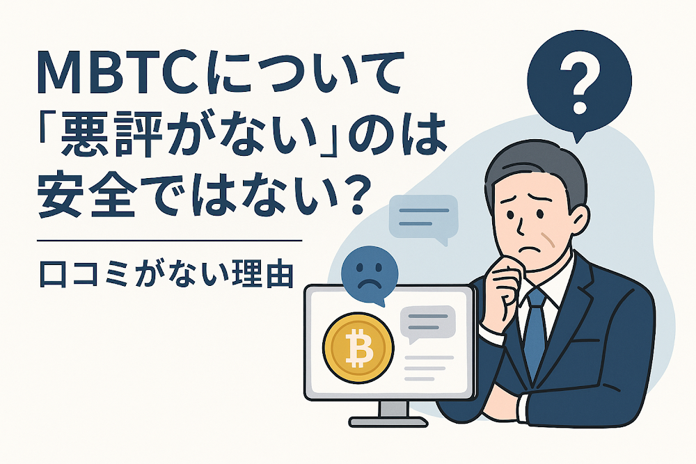 MBTCについて「悪評がない」のは安全ではない?口コミがない理由
