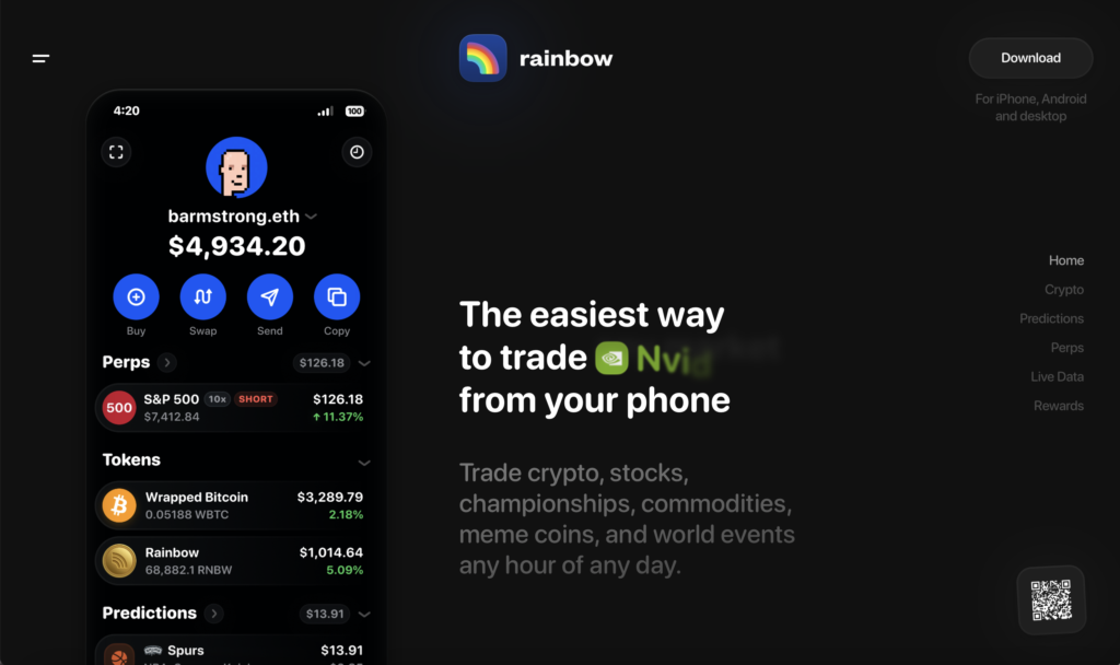 正規Rainbow Wallet