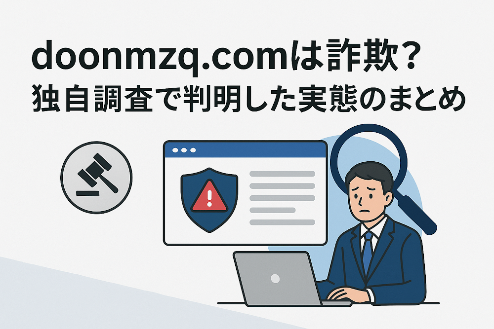 doonmzq.comは詐欺?独自調査で判明した実態のまとめ