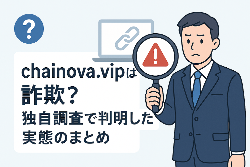 chainova.vipは詐欺？独自調査で判明した実態のまとめ