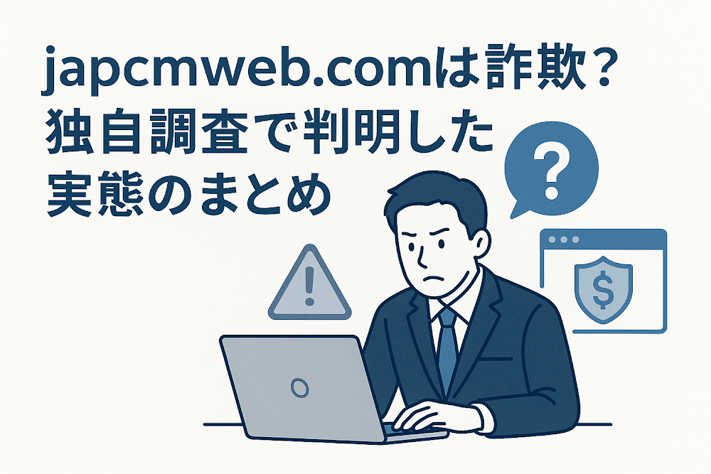 japcmweb.comは詐欺？独自調査で判明した実態のまとめ