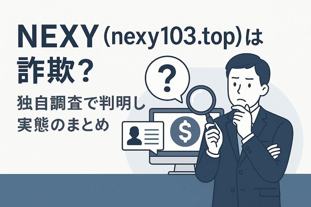 NEXY(nexy103.top)は詐欺?独自調査で判明した実態のまとめ