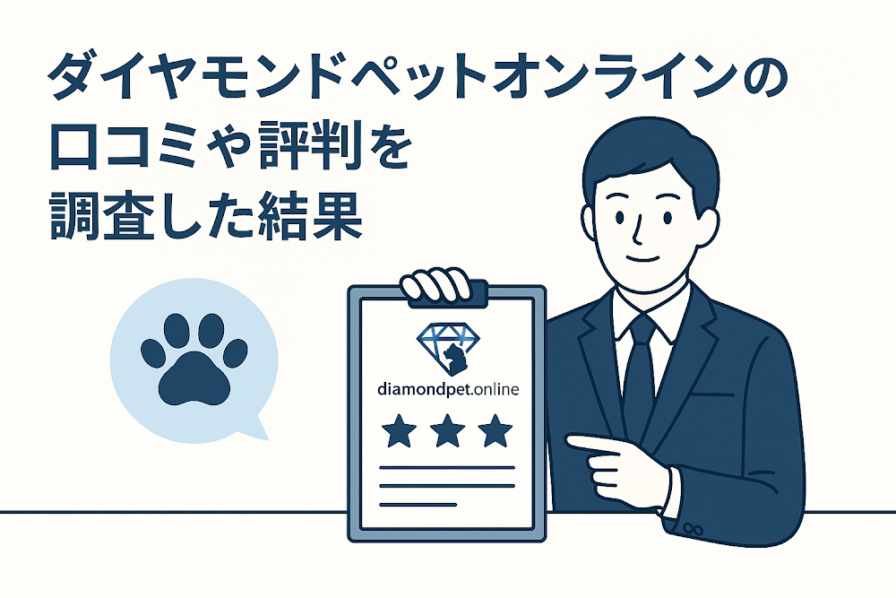 ダイヤモンドペットオンライン（diamondpet.online）の口コミや評判を調査した結果