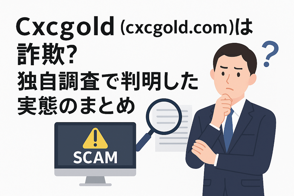 Cxcgold（cxcgold.com）は詐欺？独自調査で判明した実態のまとめ