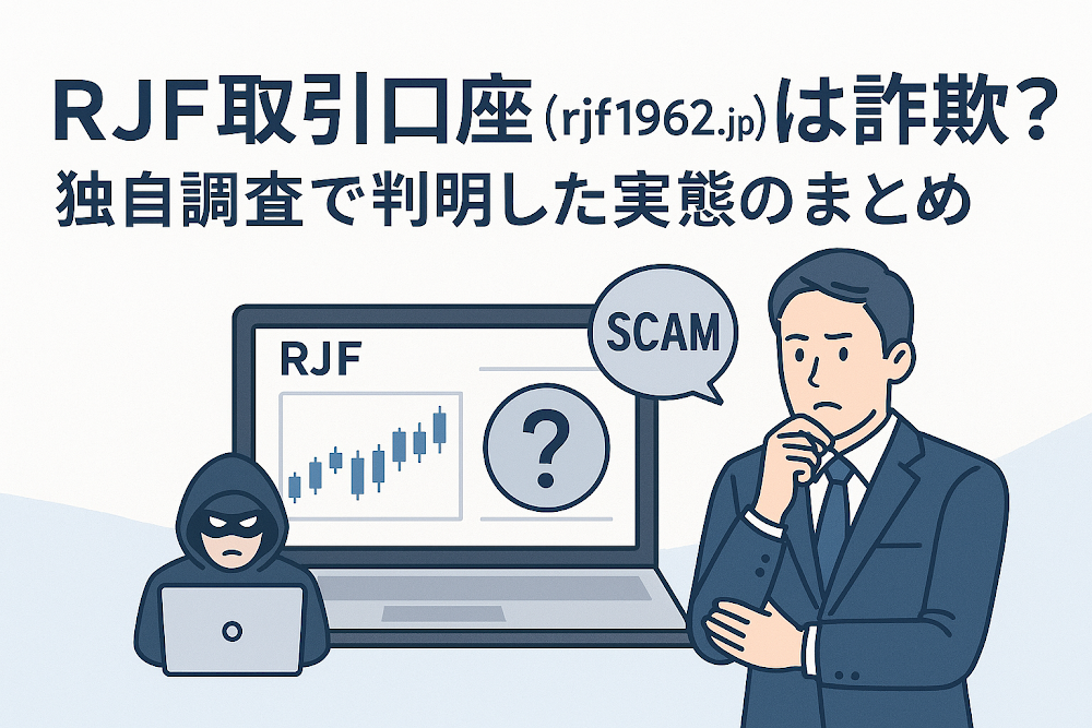 RJF取引口座(rjf1962.jp)は詐欺?独自調査で判明した実態のまとめ