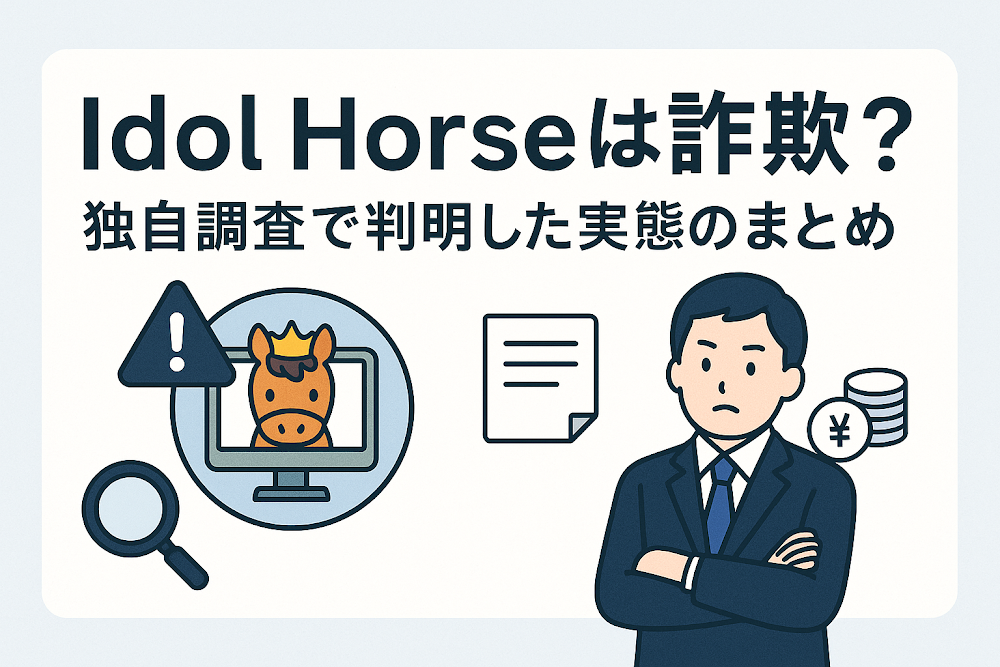 ldol Horseは詐欺?独自調査で判明した実態のまとめ