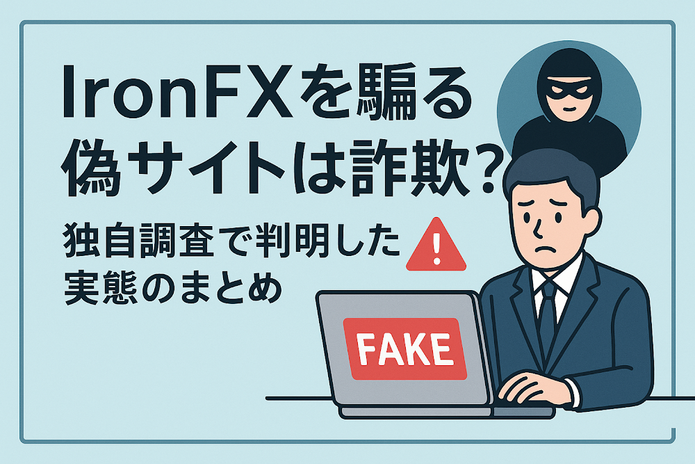 IronFXを騙る偽サイトは詐欺?独自調査で判明した実態のまとめ