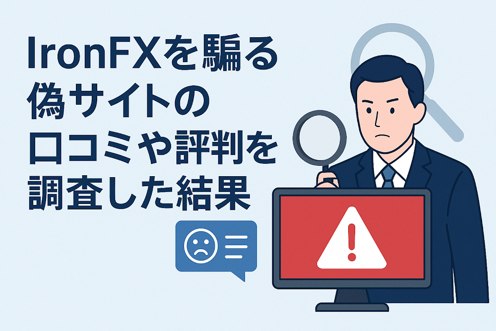 IronFXを騙る偽サイトの口コミや評判を調査した結果