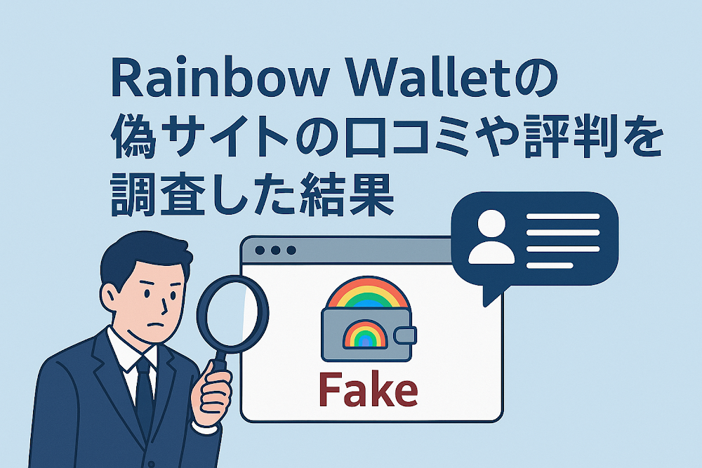 Rainbow Walletの偽サイトの口コミや評判を調査した結果