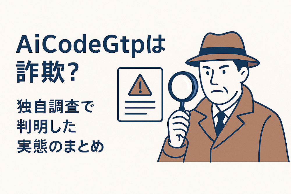 AiCodeGtpは詐欺?独自調査で判明した実態のまとめ