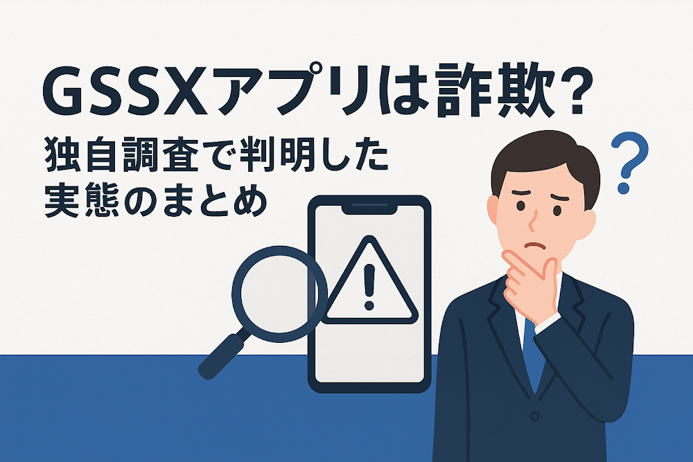 GSSXアプリは詐欺？独自調査で判明した実態のまとめ