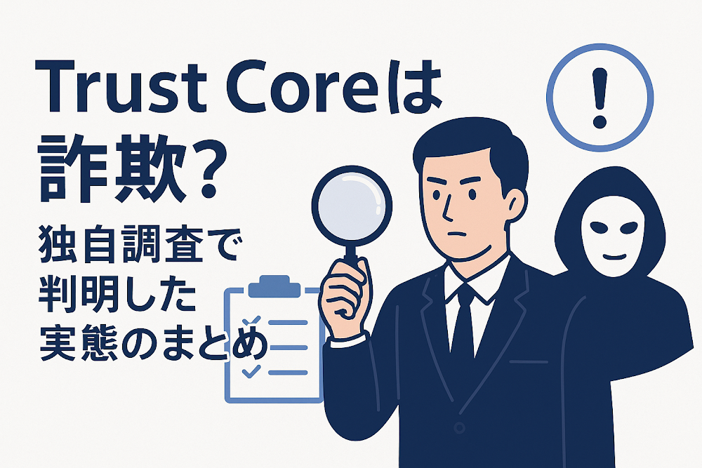 Trust Coreは詐欺？独自調査で判明した実態のまとめ