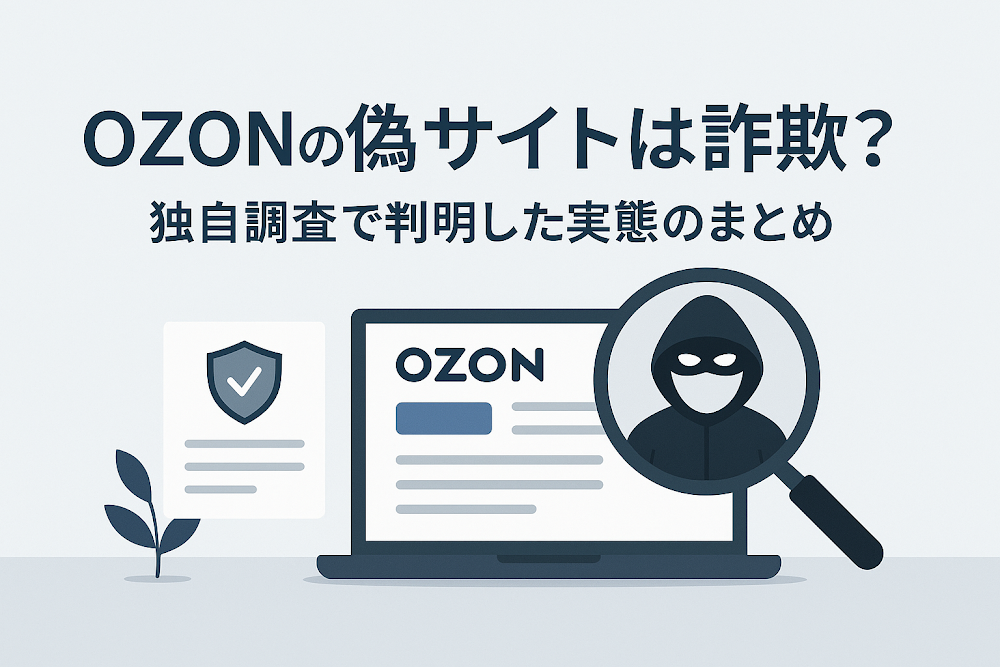 OZONの偽サイトは詐欺?独自調査で判明した実態のまとめ