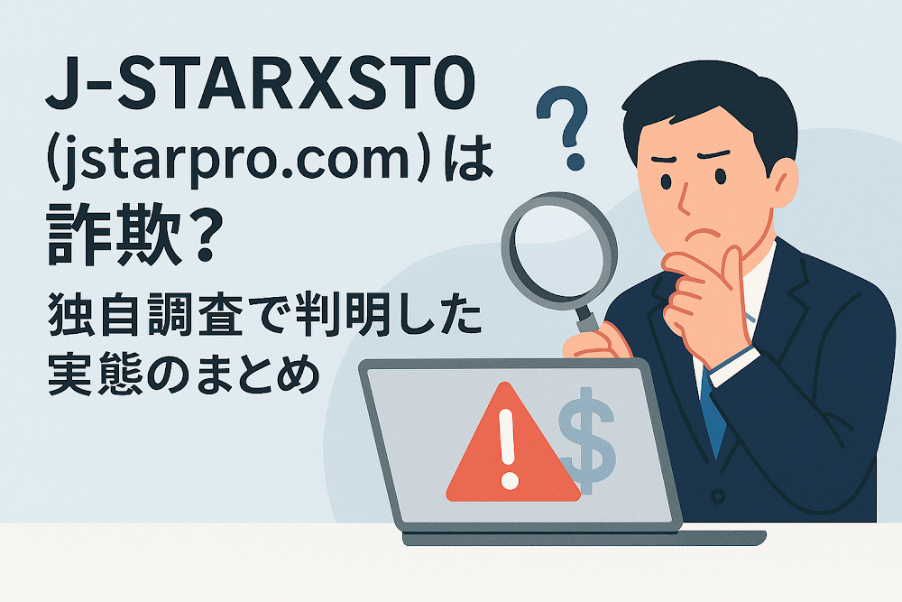 J-STARXST0（jstarpro.com）は詐欺？独自調査で判明した実態のまとめ