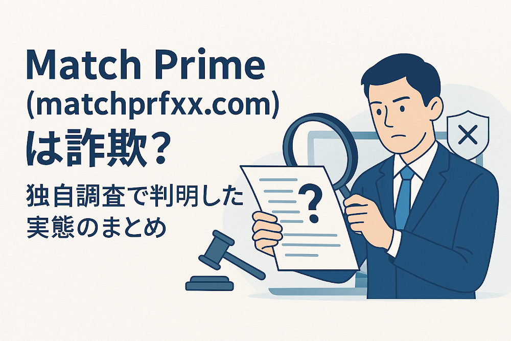 Match prime(matchprfxx.com)は詐欺?独自調査で判明した実態のまとめ