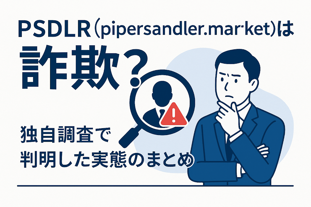 PSDLR（pipersandler.market）は詐欺？独自調査で判明した実態のまとめ