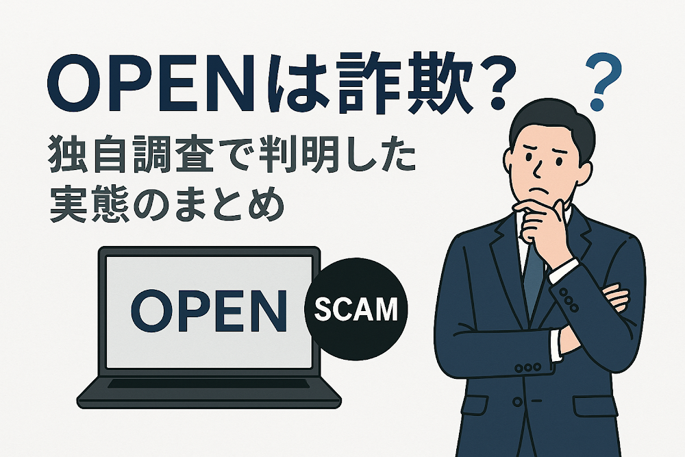 OPENは詐欺?独自調査で判明した実態のまとめ