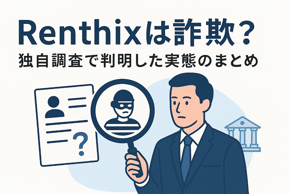 Renthixは詐欺?独自調査で判明した実態のまとめ